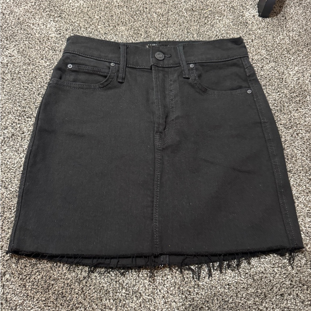 Mother high waisted smokin double micro fray skirt